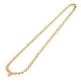 14k Yellow Gold V Shape Diamond Cut Heart Link Necklace 18" 6mm 16.7 grams - 18"