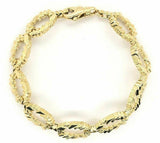 14k Yellow Gold Oval Link Nugget Bracelet 7.25" 11.7mm 26 grams - Yellow,7.25"