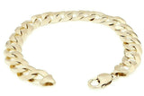 14k Yellow Gold Flat Cuban Curb Chain Bracelet 9" 12mm 39 grams