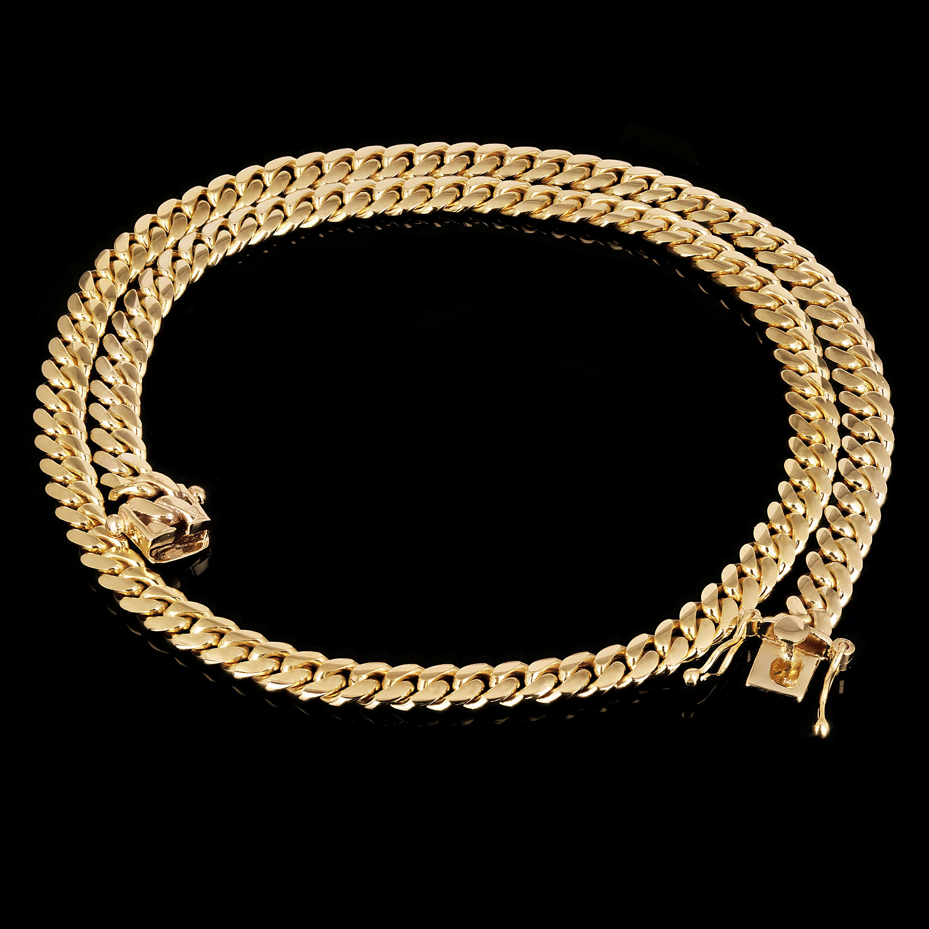 14k Yellow Gold Solid Miami Cuban Chain Necklace 24" 6.7mm 81.6 grams