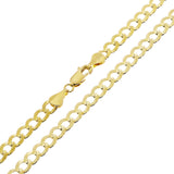 Italian 14k Yellow Gold Curb Link Chain Necklace 20" 5.5mm 16.7 grams - 20"