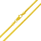 Italian 14k Yellow Gold Solid Diamond Cut Franco Chain Necklace 22" 2.5mm 21.2 grams - 22" 21.2 grams