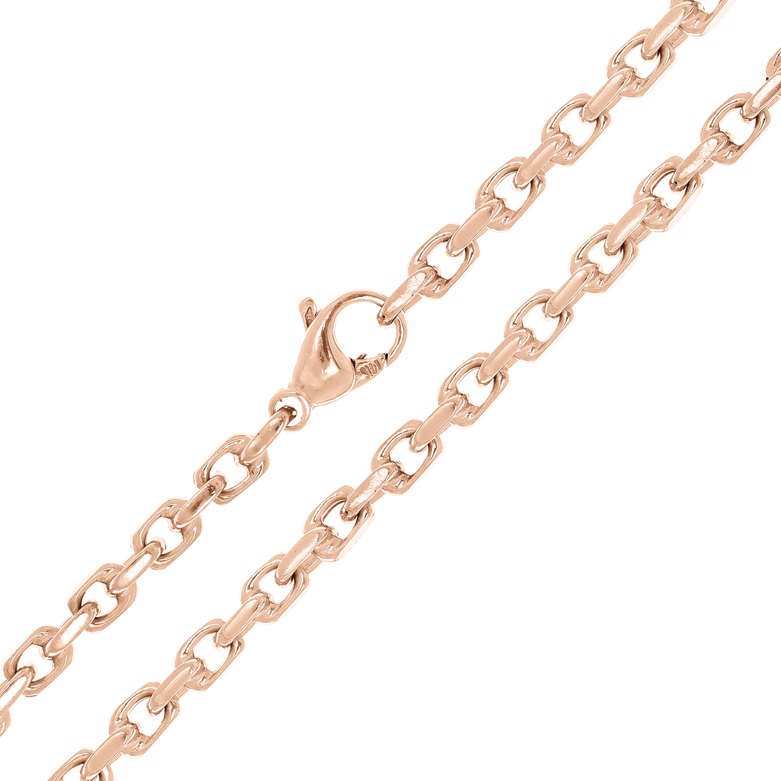 14k Rose Gold Handmade Fashion Link Necklace 24" 4.5mm 44.4 grams