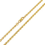 Italian 14k Yellow Gold Solid Anchor Link Cable Chain Necklace 18" 2.2mm 9 grams - 18" 9 grams
