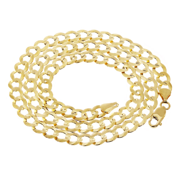 Italian 14k Yellow Gold Curb Link Chain Necklace 22