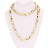 10k Yellow Gold Solid Handmade Link Chain Necklace 20" 7mm 77.6 grams - 20" 77.6 grams
