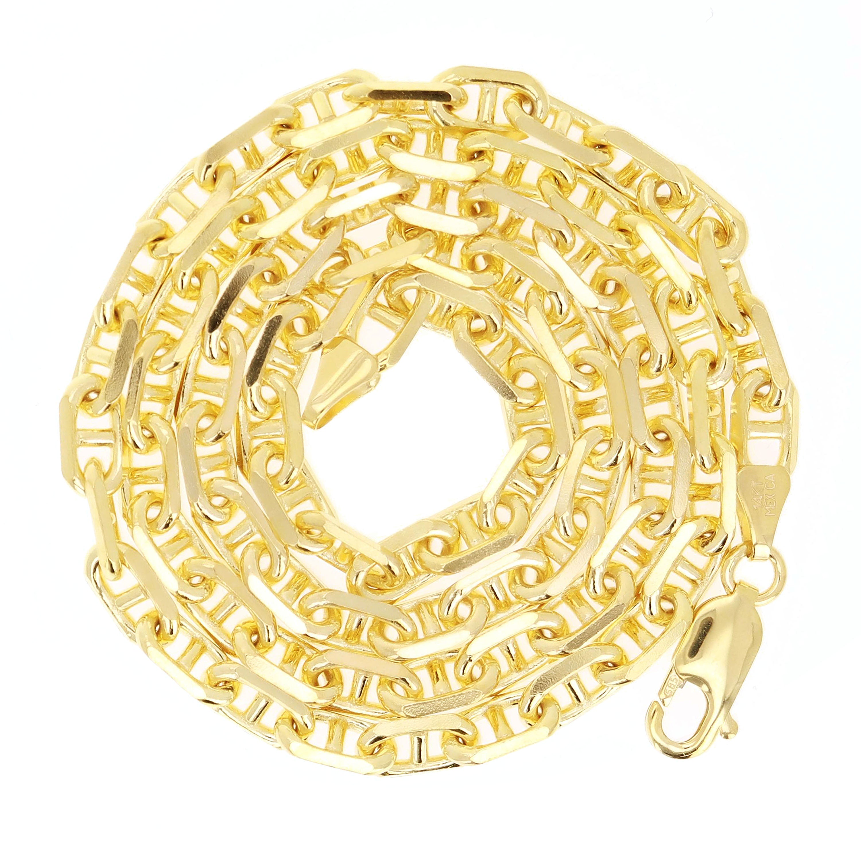 Italian 14k Yellow Gold Mariner Chain Chain Necklace 20" 5 mm 33.2 grams - 20" 33.2 grams