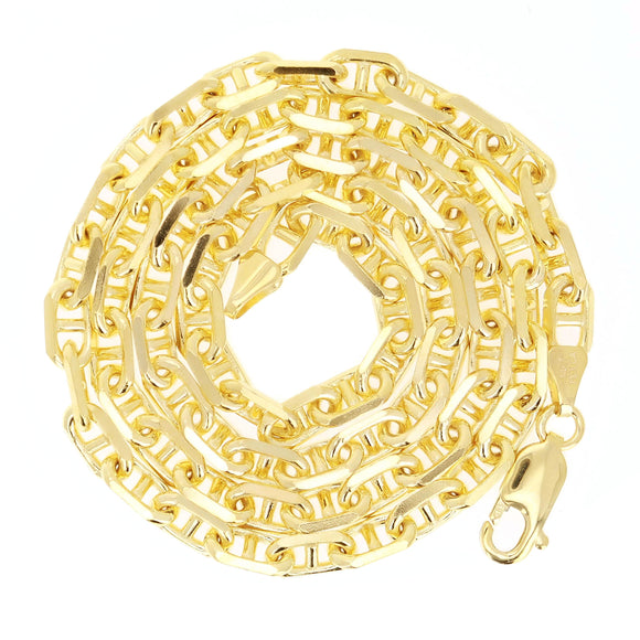 Italian 14k Yellow Gold Mariner Chain Chain Necklace 20