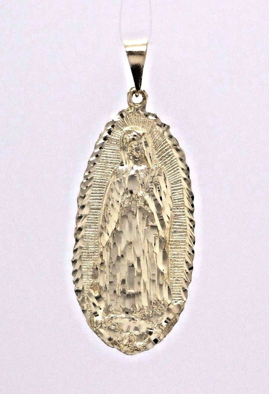10k Yellow Gold Virgin Mary Lady of Guadalupe Religious Charm Pendant 8.5 grams