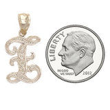 14k Yellow Gold Initial Letter Z Alphabet Charm Pendant - Letter Z,Yellow
