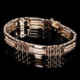 Men's 14k Yellow Gold 1.00ctw Diamond Watch Link Bracelet 8" 11.2mm 34.3 grams - Yellow  8"  11.2mm  1ctw  34.3grams