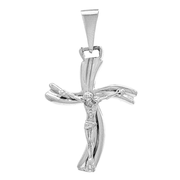 925 Sterling Silver Christian Jesus Christ Catholic Crucifix Cross Pendant
