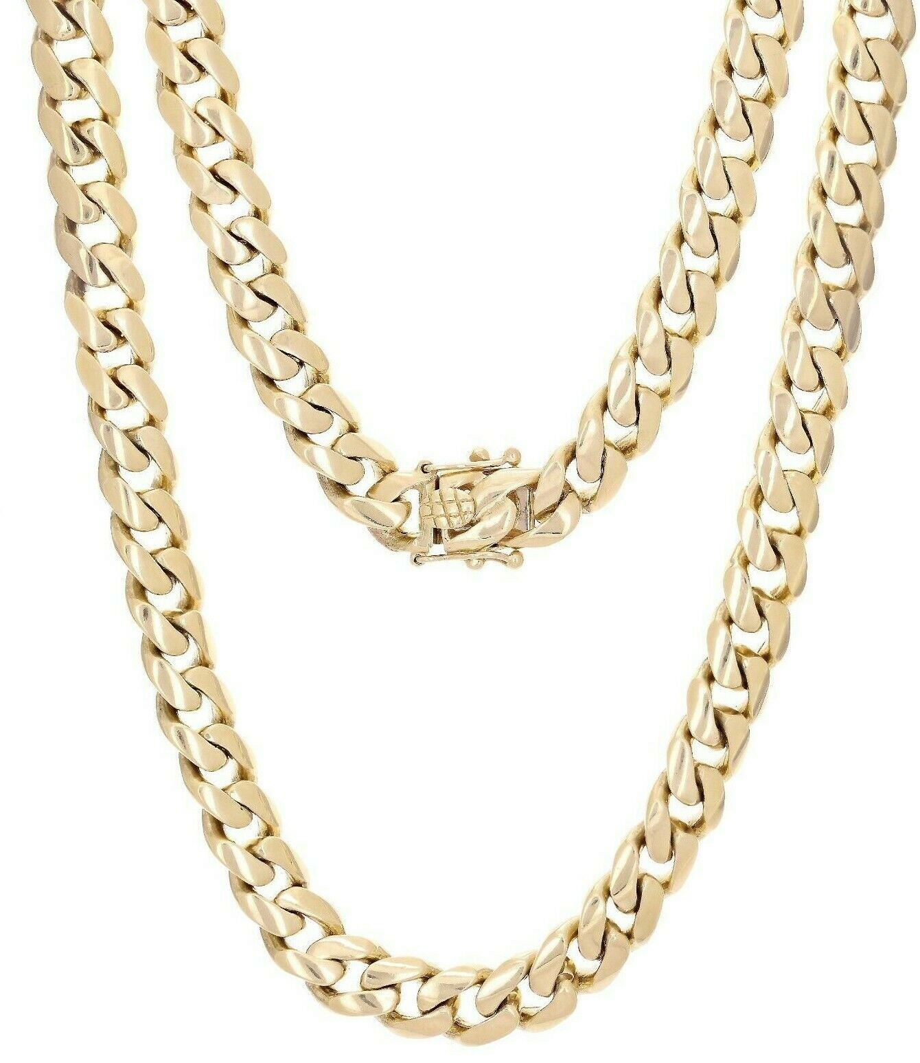 Men's 14k Yellow Gold Heavy Solid Cuban Chain Link Necklace 29" 10mm 210 grams