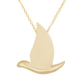 14k Yellow Gold Holy Spirit Dove Necklace 18" 3.1 grams - Yellow