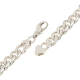 10k White Gold Solid Heavy Miami Cuban Chain Link Bracelet 9" 10 mm 53.6 grams with Lobster Clasp - White,9"