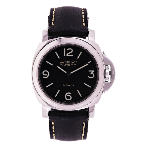 Panerai Men's Luminor Base 8 Days Manual Wind  Black Rubber Strap