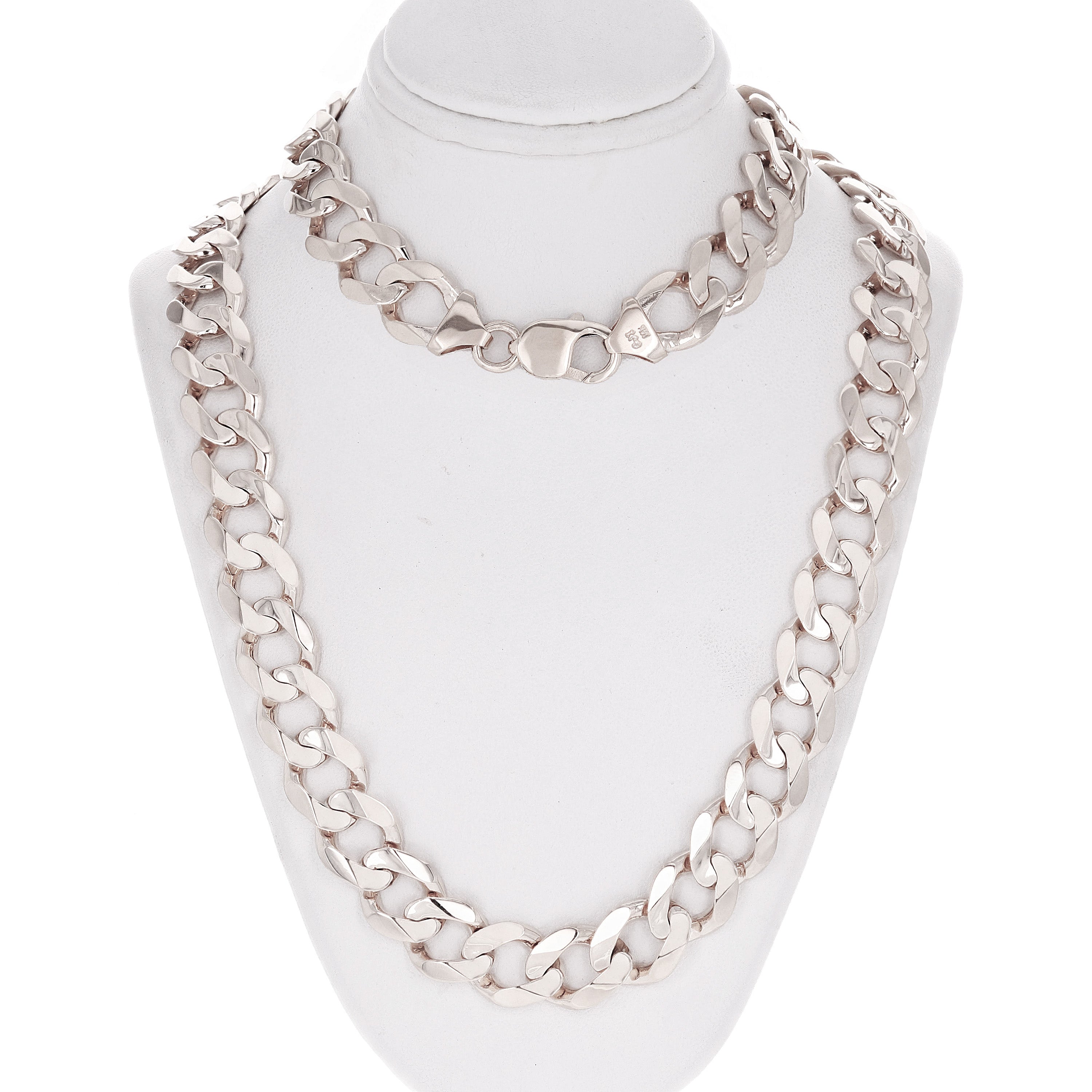 Men's 14k White Gold Solid Cuban Link Chain Necklace 20" 12.5mm 100.5 grams - White,20" 100.5 grams