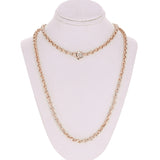 Men's 14k Rose Gold Handmade Fashion Link Necklace 30" 4mm 42.3 grams - Rose,30"