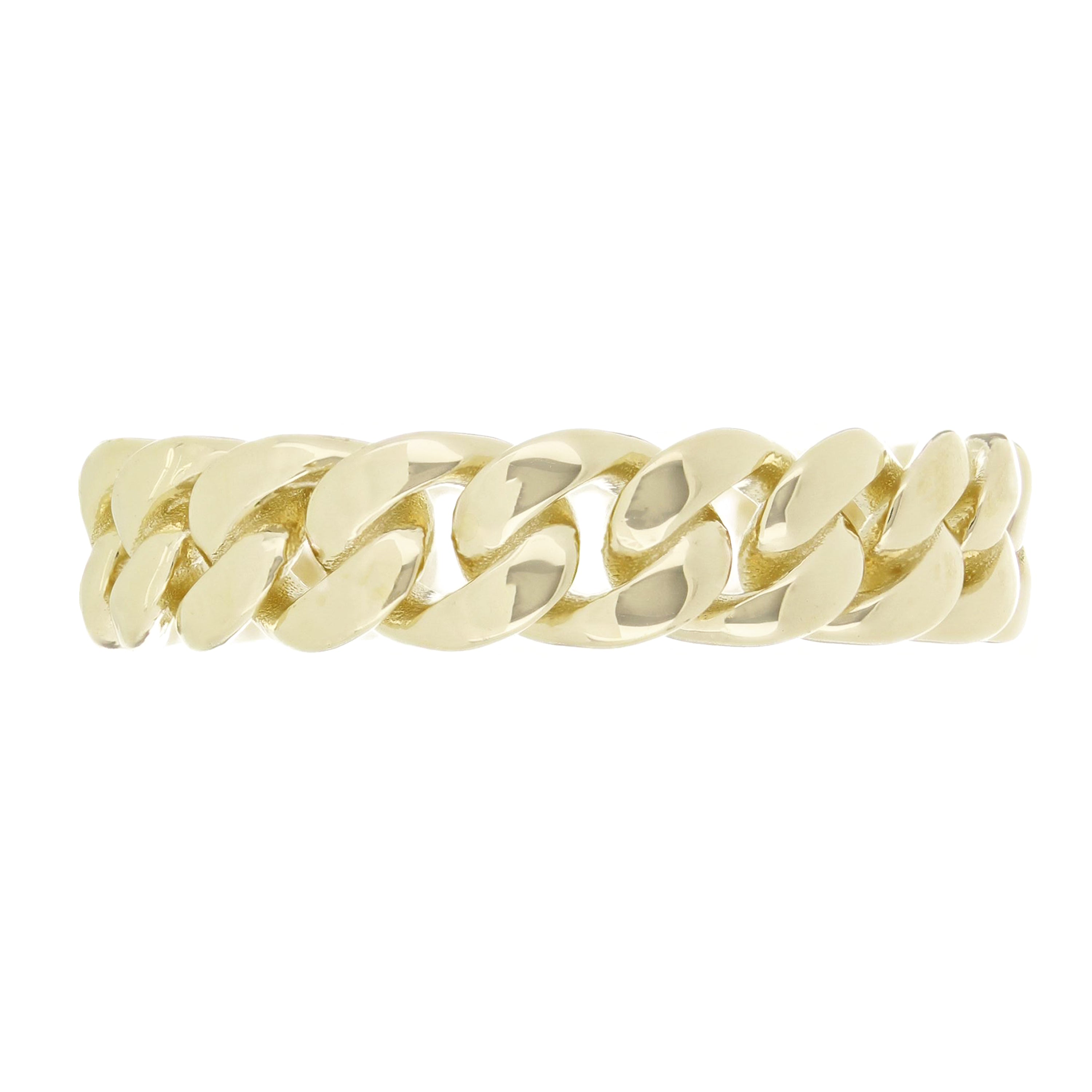 14k Yellow Gold Miami Cuban Ring Curb Link Band 5mm Size 6 - 4 grams - 6