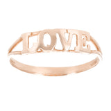 14k Rose Gold "LOVE" Ring Size 11 - Rose,Ring Size 11