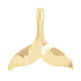 14k Yellow White or Rose Gold Whale Tail Charm Pendant
