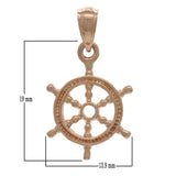 14k Rose Gold Christian Cross Ichthus Fish Charm Pendant 1.2 grams - Rose