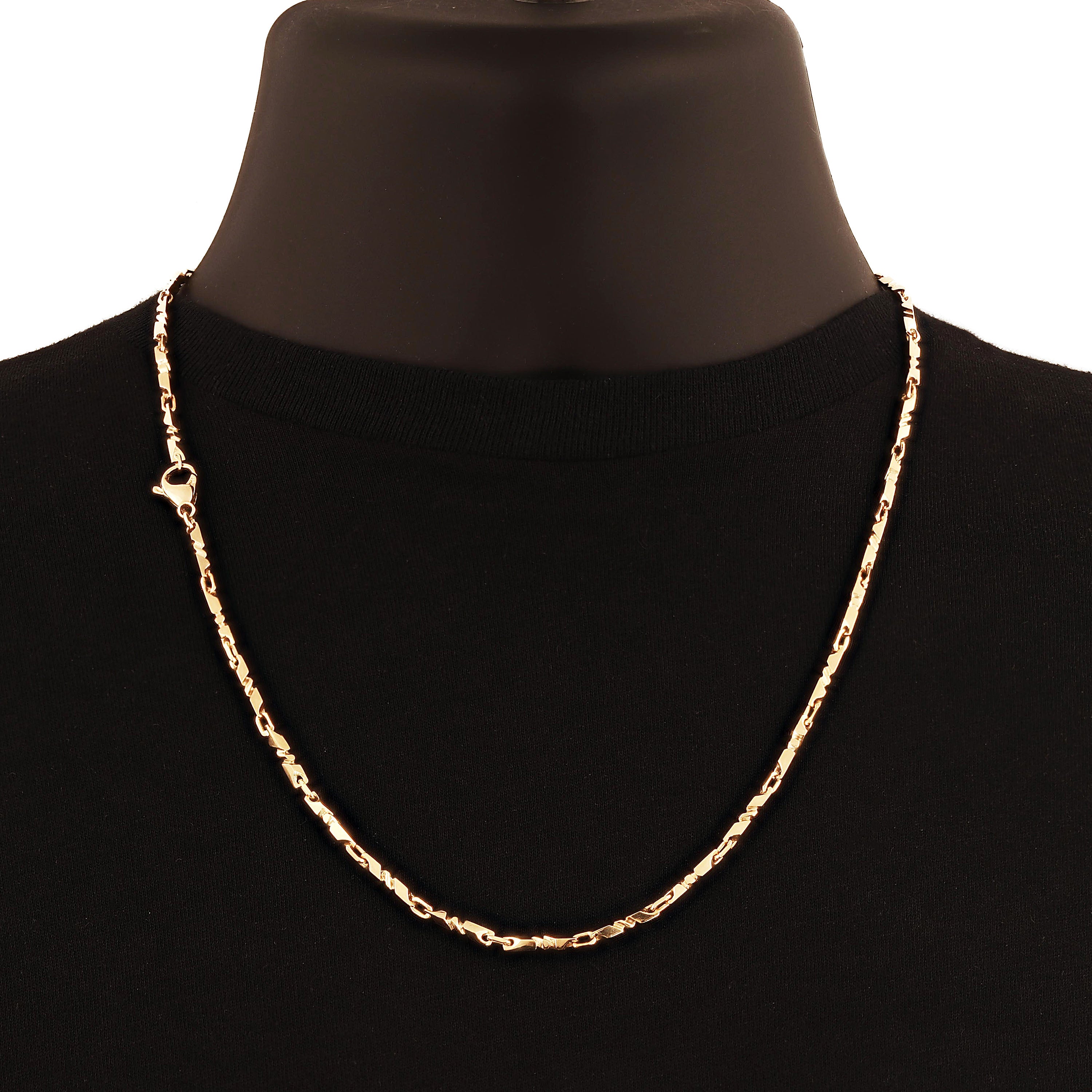 10k Yellow Gold Solid Handmade Fashion Link Necklace 18" 3mm 18.7 grams - 18" 18.7 grams