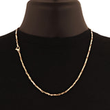 14k Yellow Gold Solid Handmade Fashion Link Necklace 18" 3mm 21 grams - 18" 21 grams
