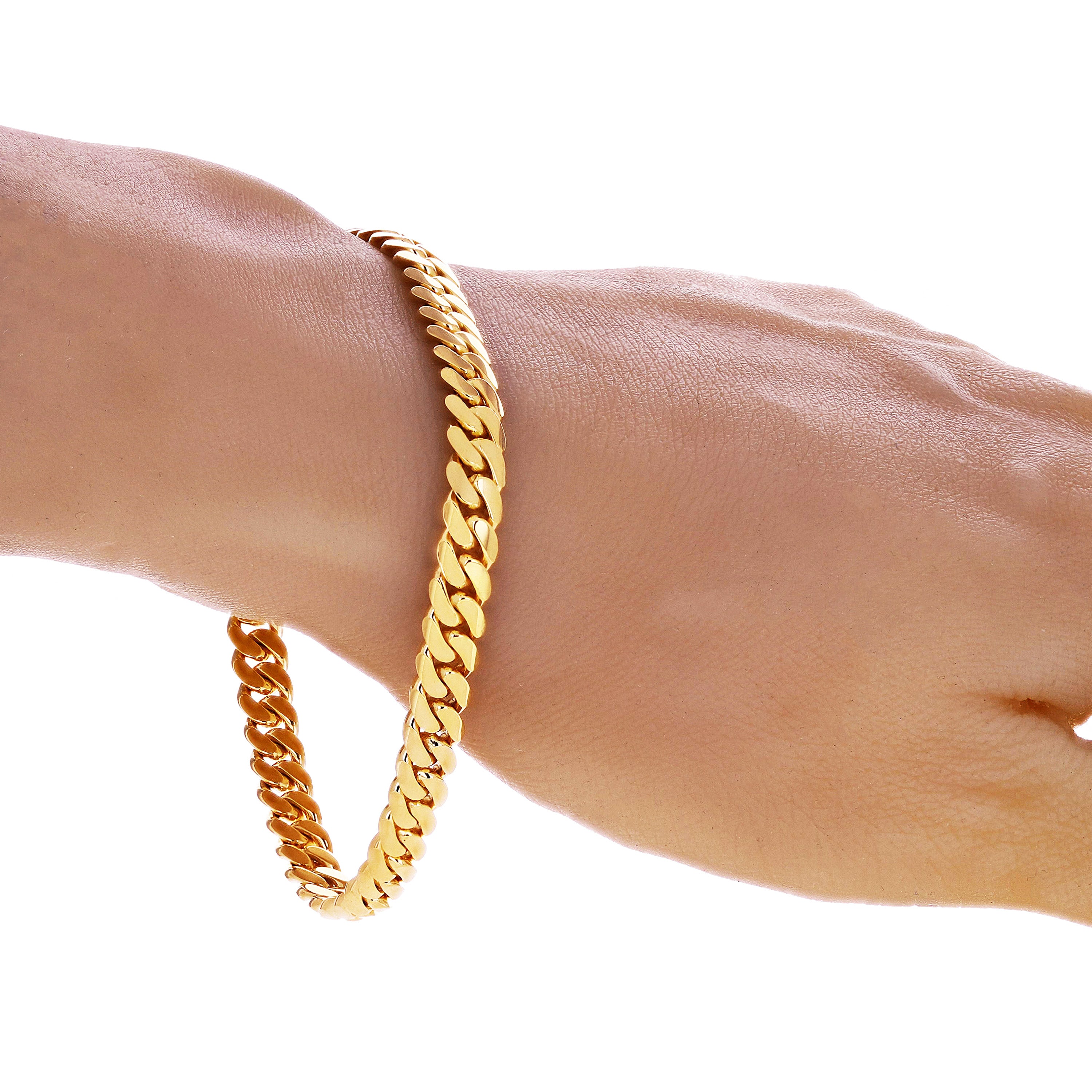 14k Yellow Gold Cuban Bracelet 8.5" 6.5mm 28.4grams