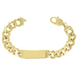 Men's Heavy 10k Yellow Gold Solid ID Miami Cuban Bracelet 7.5" 14mm 70.5 grams - 7.5" 70.5 grams