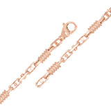 14K Rose Gold Handmade Spring Barrel Link Bracelet 8.5" 5.3mm 18.2 grams - Rose,8.5"