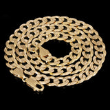 Italian 14k Yellow Gold Solid Concave Curb Cuban Chain Necklace 20" 9mm 45.5gram - Yellow,20" 45.5 grams