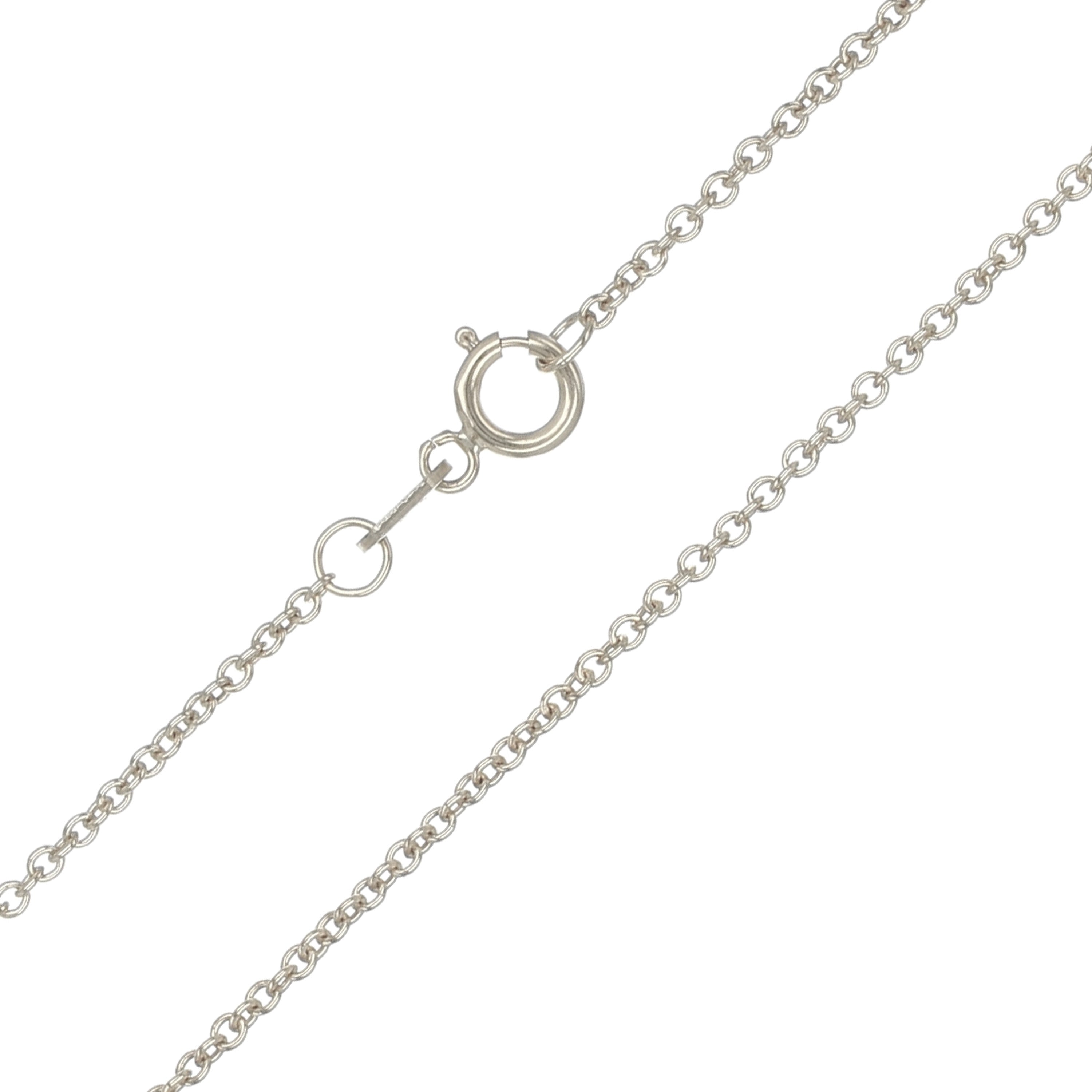 14k White Gold Rolo Chain Necklace 18" 1.45mm  2.4 grams