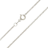 14k White Gold Rolo Chain Necklace 18" 1.45mm  2.4 grams