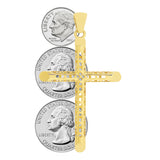 14k Yellow Gold 3D Cross Charm Pendant 2.5" 5.4 grams - Medium