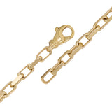 10k Yellow Gold Solid Handmade Rectangle Link Chain Bracelet 7" 5mm 13 grams - 7" 13 grams