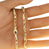 14k Yellow Gold Handmade Fashion Link Necklace 30" 5.5mm 85 grams