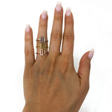 14k Yellow Gold Double Open Bar Ring 2.1 grams Size 6.5