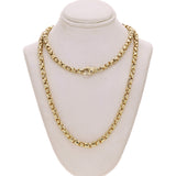 Men's Solid 10k Yellow Gold Handmade Fashion Link Necklace 20" 4.8mm 45.5 grams