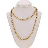 Men's Solid 10k Yellow Gold Handmade Fashion Link Necklace 26" 4.8mm 59.1 grams