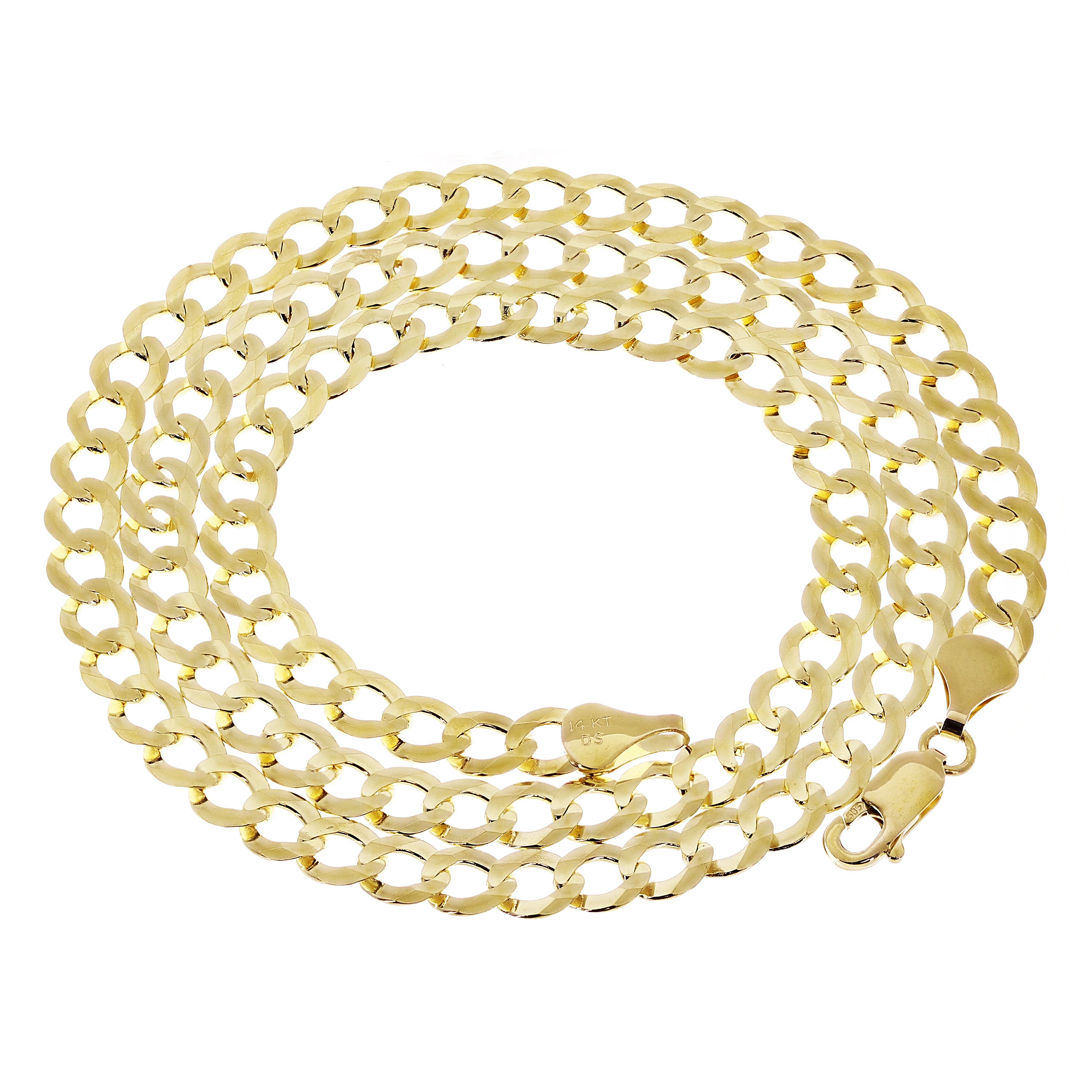 Italian 14k Yellow Gold Curb Link Chain Necklace 20" 5.5mm 16.7 grams - 20"