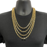 Italian 14k Yellow Gold Solid Heavy Link Chain Necklace 22" 5.5mm 80.6 grams - 5.5mm 22"