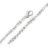 14k White Gold Handmade Nugget Bracelet 8.25" - White