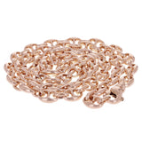 10k Rose Gold Solid Mariner Link Chain Necklace 30" 7.5mm 85 grams