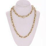 10k Yellow Gold Solid Handmade Fashion Link Necklace 20" 5.5mm 51 grams - 20"