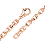 14k Rose Gold Solid Anchor Link Chain Bracelet 7.5" 4.5mm 13.9 grams - Rose,7.5"