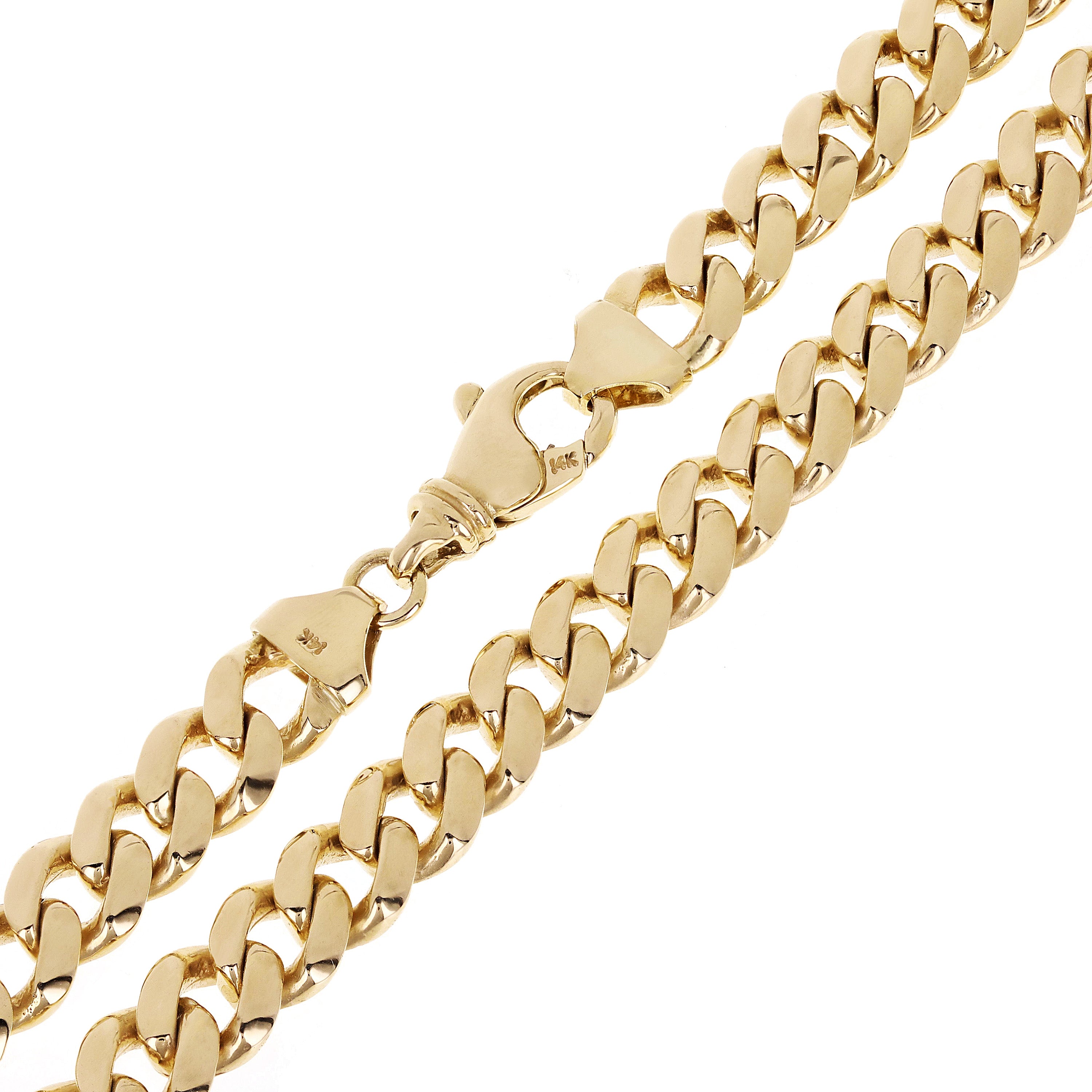 Men's 14k Yellow Gold Miami Cuban Link Necklace 20" 8mm 80.7 grams - 20" 80.7 grams