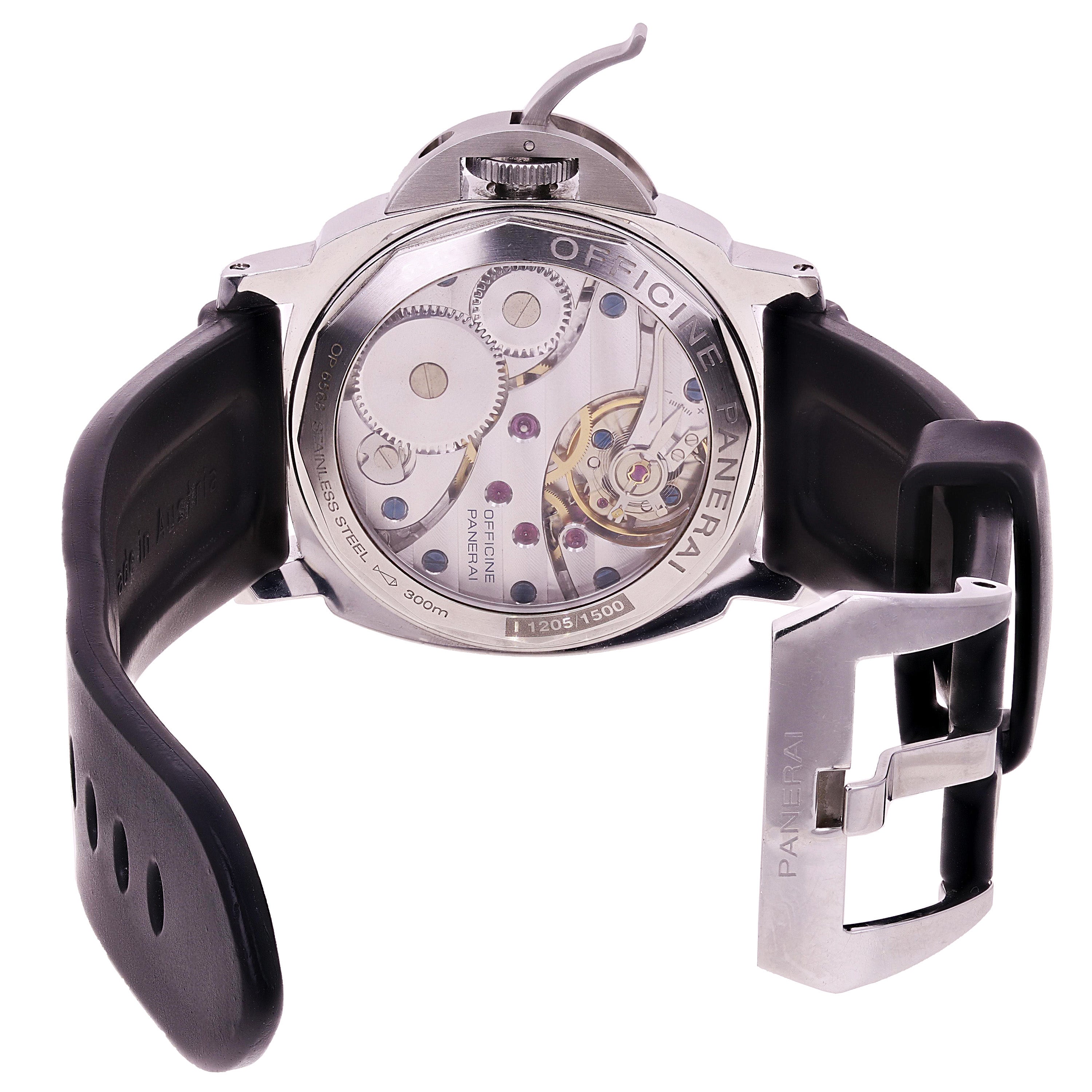 Panerai Men's Luminor Base Manual Wind Black Rubber Strap