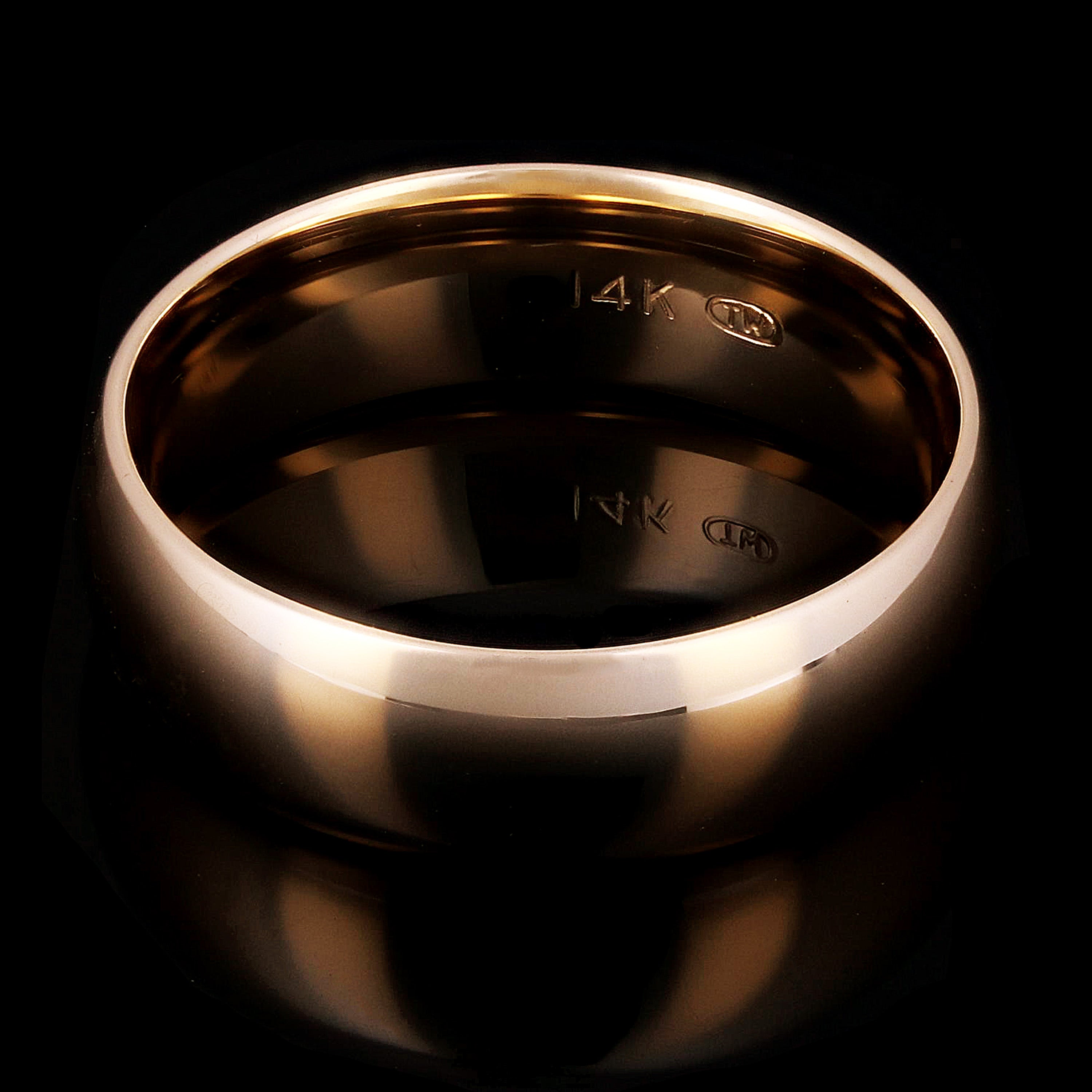 14k Yellow Gold Comfort Fit Plain Wedding Band Ring 6mm Size 13 - Yellow,6mm Ring Size 13