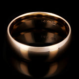 14k Yellow Gold Comfort Fit Plain Wedding Band Ring 6mm Size 13 - Yellow,6mm Ring Size 13